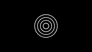 rings: concentric expanding circles that pulse with the beat