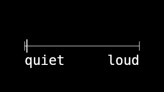 spectrum: a labeled semantic axis: two pole labels, an optional title, and a marker the signal positions