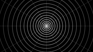 tunnel: a rotating demoscene tunnel: concentric rings rushing outward with rotating spokes