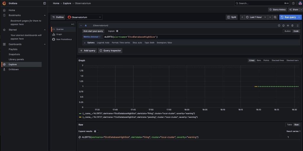 EtcdDatabaseHighSize alert firing